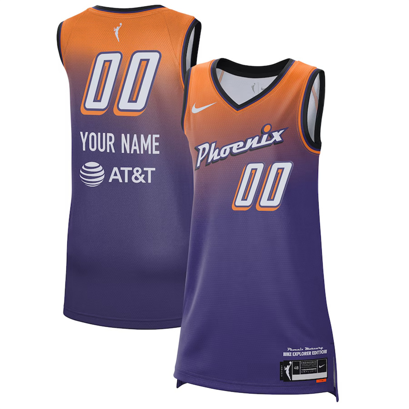 Youth Phoenix Mercury Active Player Custom Purple Stitched Basketball Jersey